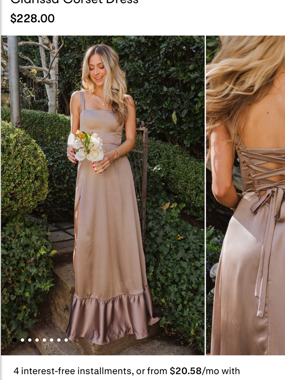 Clarissa Corset Dress — Dune Luxe Satin